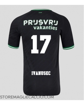 Feyenoord Luka Ivanusec #17 Maglia Gara Trasferta Repliche 2024-25